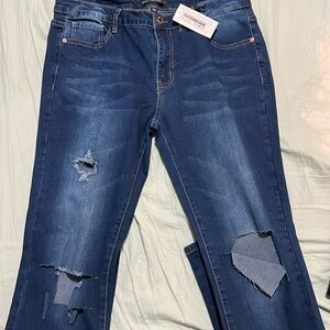 Denim jeans stretch pants